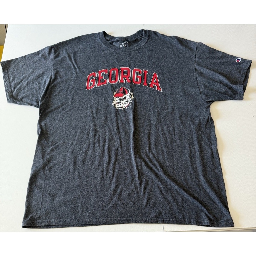 Georgia Bulldogs Shirt Mens 2XL Gray NCAA Football College Tee T-Shirt Champion